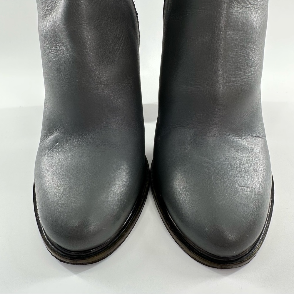 Vince womens ankle booties size 5 35 gray Italian leather boots - Picture 2 of 12